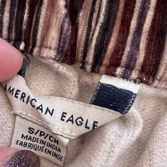 American Eagle Multi Color Striped High-Waisted Corduroy Mini Skirt Small - Picture 7 of 13